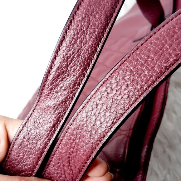 Vera Bradley Avery Claret Leather Tote - Picture 13 of 15